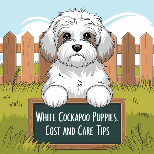 White Cockapoo Puppies.            Cost and Care Tips